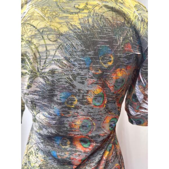 H.I.P, short sleeve multi design top. Fits like S-M
Pit to pit 18. Length 28 - Picture 4 of 5